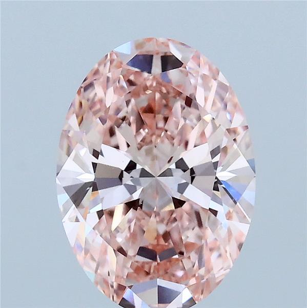 1.97ct Oval FANCY VIVID PINK VVS2 Lab Created Diamond