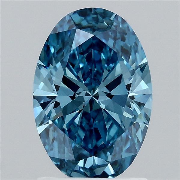 1.54ct Oval FANCY VIVID BLUE VVS2 Lab Created Diamond