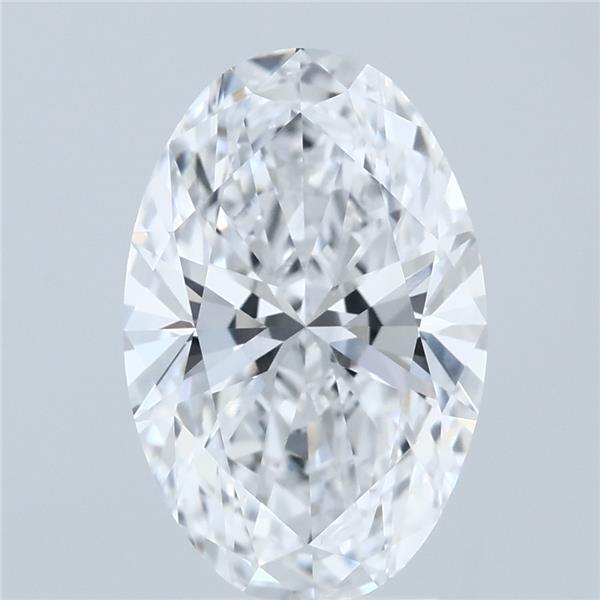 3ct Oval D VVS1 Lab Created Diamond