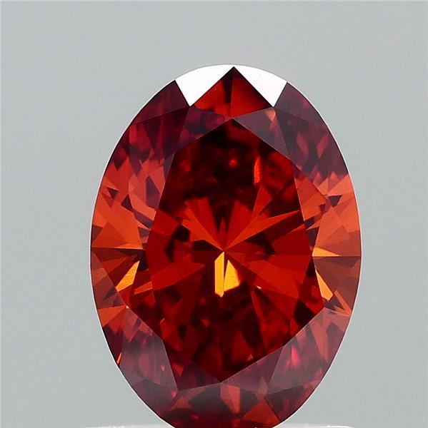 1ct Oval FANCY VIVID ORANGE VVS2 Lab Created Diamond