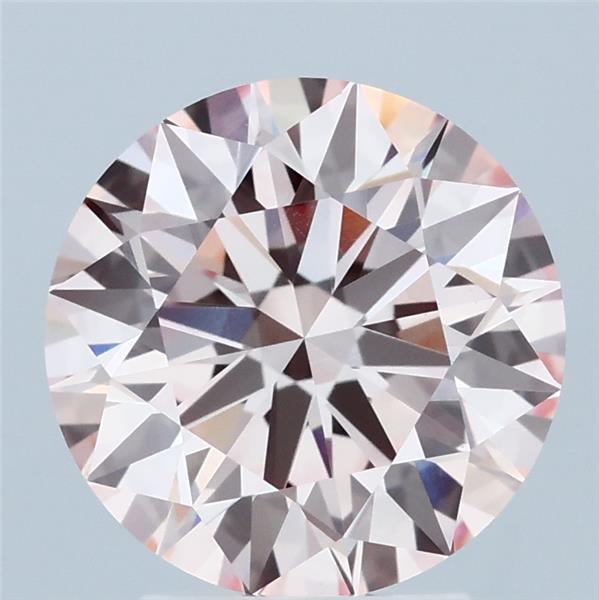 3.08ct Round FANCY INTENSE PINK VVS2 Lab Created Diamond