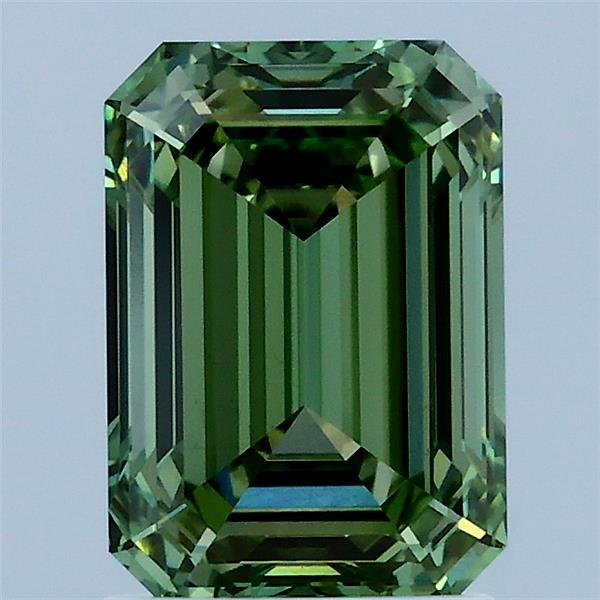 2ct Emerald FANCY VIVID GREEN VS1 Lab Created Diamond