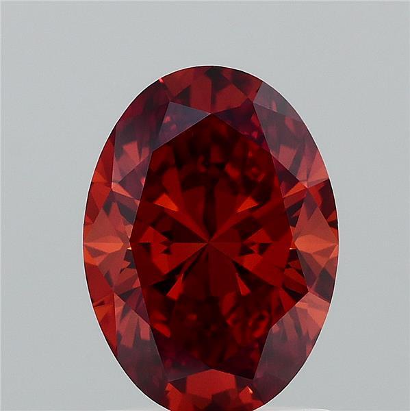 1.5ct Oval FANCY VIVID ORANGE VS1 Lab Created Diamond