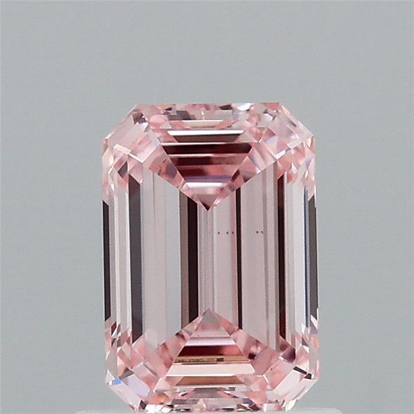 0.97ct Emerald FANCY INTENSE PINK VS1 Lab Created Diamond