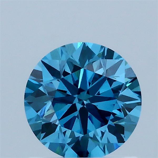 1ct Round FANCY VIVID BLUE VVS2 Lab Created Diamond