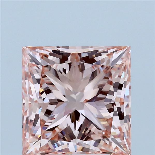3.76ct Princess FANCY INTENSE PINK VVS2 Lab Created Diamond
