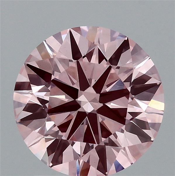 2.07ct Round FANCY VIVID PINK VS1 Lab Created Diamond
