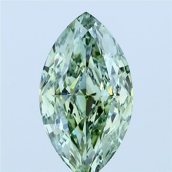 2.09ct Marquise FANCY VIVID GREEN VVS2 Lab Created Diamond
