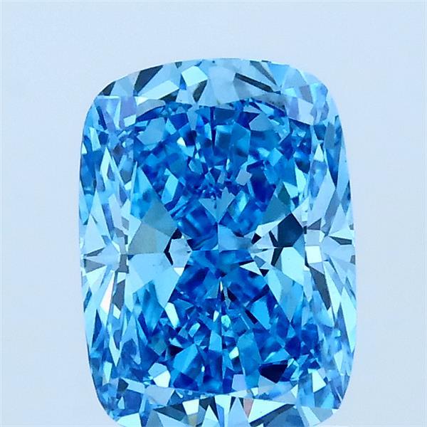 1.51ct Cushion FANCY VIVID BLUE VVS2 Lab Created Diamond
