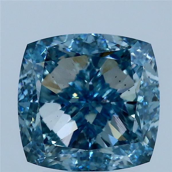 4.34ct Cushion FANCY VIVID BLUE VS2 Lab Created Diamond