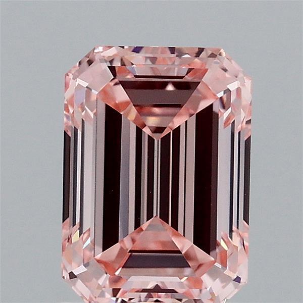 1.57ct Emerald FANCY INTENSE PINK VVS2 Lab Created Diamond