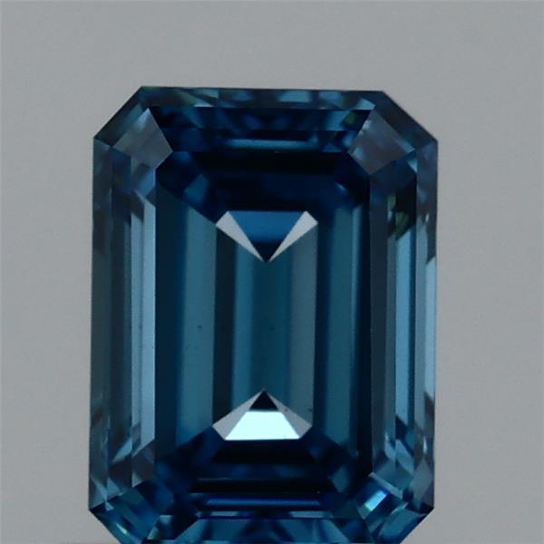 0.89ct Emerald FANCY VIVID BLUE VS1 Lab Created Diamond
