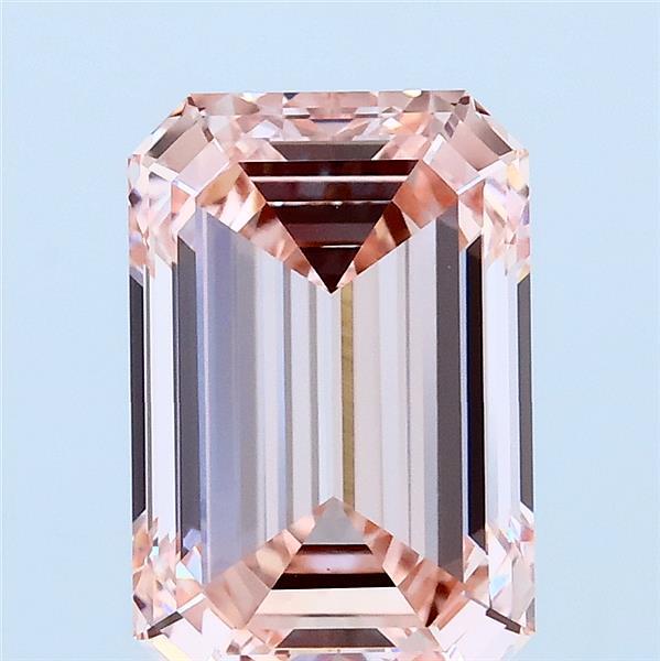 3.08ct Emerald FANCY INTENSE PINK VS1 Lab Created Diamond