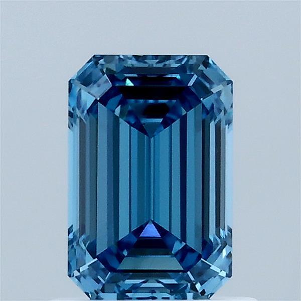 1.03ct Emerald FANCY VIVID BLUE VS1 Lab Created Diamond