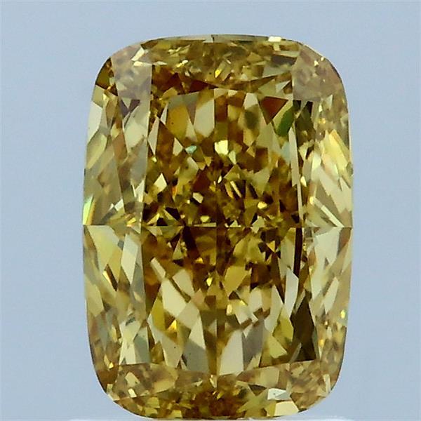 1.36ct Cushion FANCY INTENSE YELLOW VS1 Lab Created Diamond