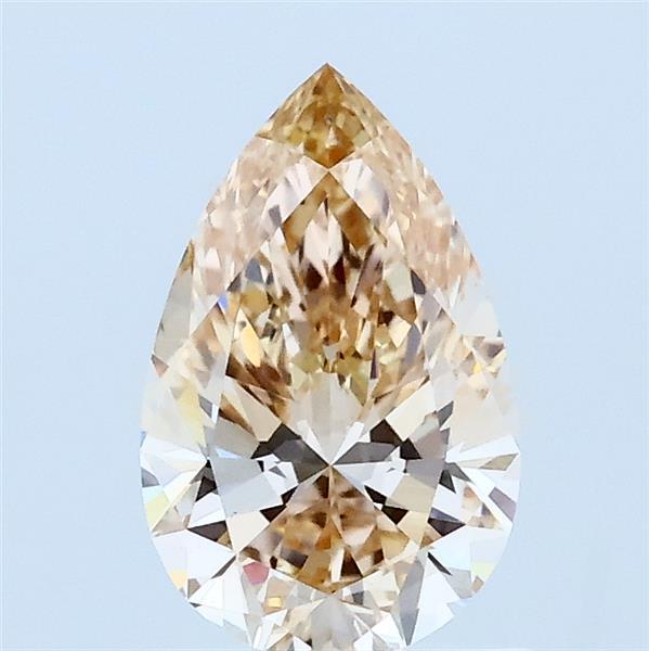 1.01ct Pear VERY LIGHT BROWNISH YELLOW VVS2 Lab Created Diamond