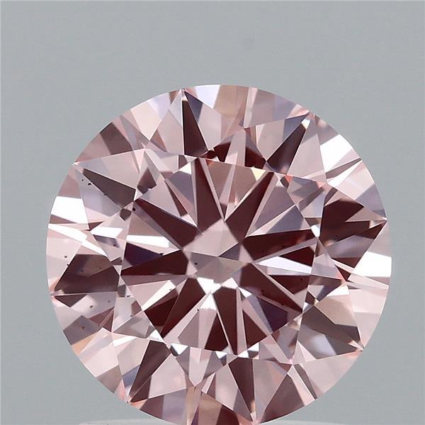 1.44ct Round FANCY INTENSE PINK VS2 Lab Created Diamond