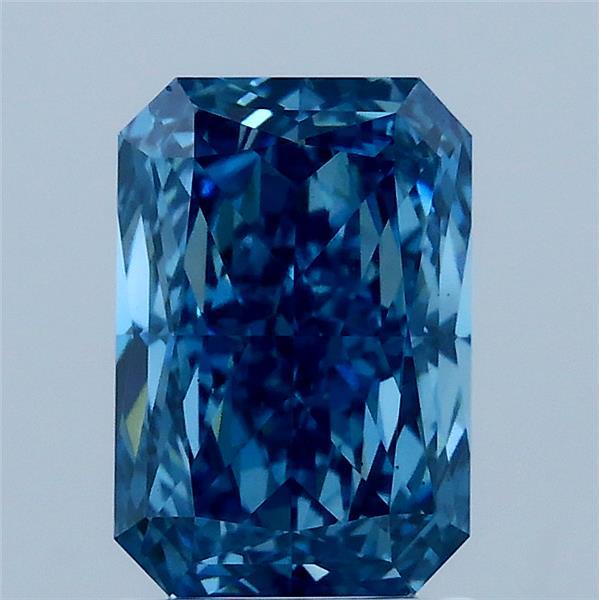 2.06ct Radiant FANCY VIVID BLUE VS2 Lab Created Diamond