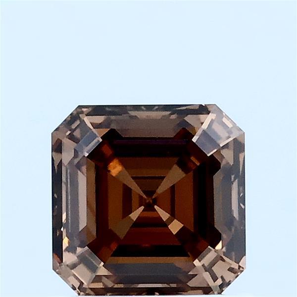1.03ct Asscher FANCY BROWN VVS2 Lab Created Diamond