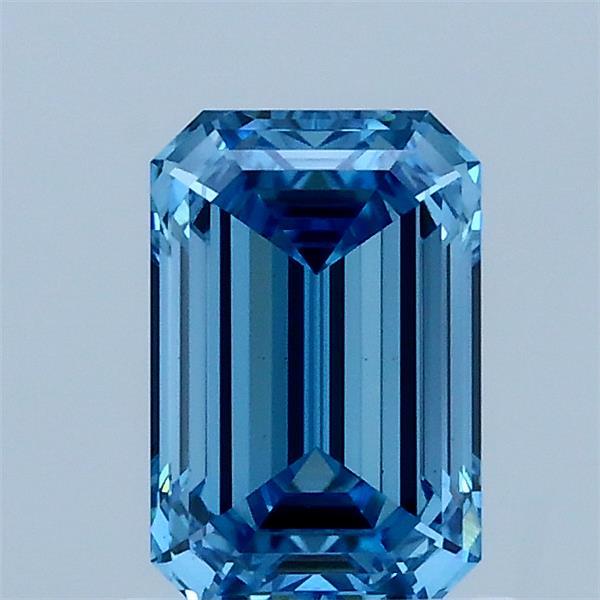1.02ct Emerald FANCY VIVID BLUE VS1 Lab Created Diamond