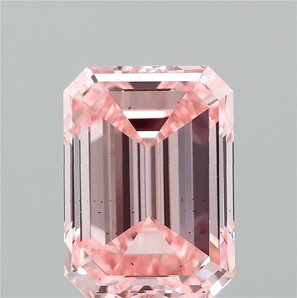 2ct Emerald FANCY INTENSE PINK VS2 Lab Created Diamond