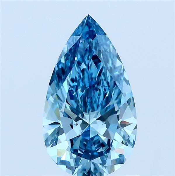 1.01ct Pear FANCY VIVID BLUE VVS2 Lab Created Diamond