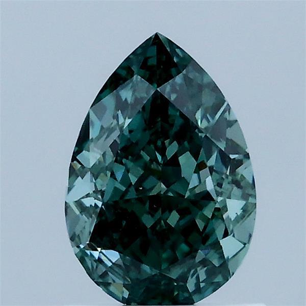 1.02ct Pear FANCY VIVID GREEN VS1 Lab Created Diamond