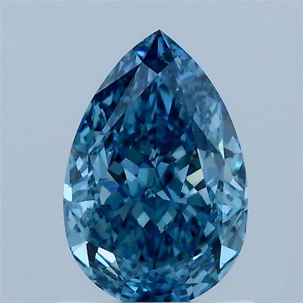 1.21ct Pear FANCY VIVID BLUE VS1 Lab Created Diamond