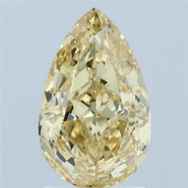 2.01ct Pear FANCY INTENSE YELLOW VVS2 Lab Created Diamond