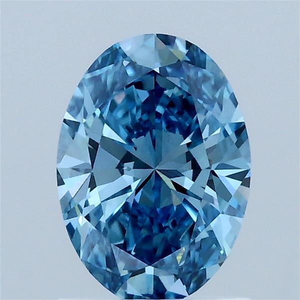 1.09ct Oval FANCY VIVID BLUE VS1 Lab Created Diamond