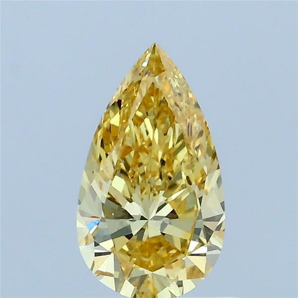 0.65ct Pear FANCY INTENSE YELLOW VS1 Lab Created Diamond