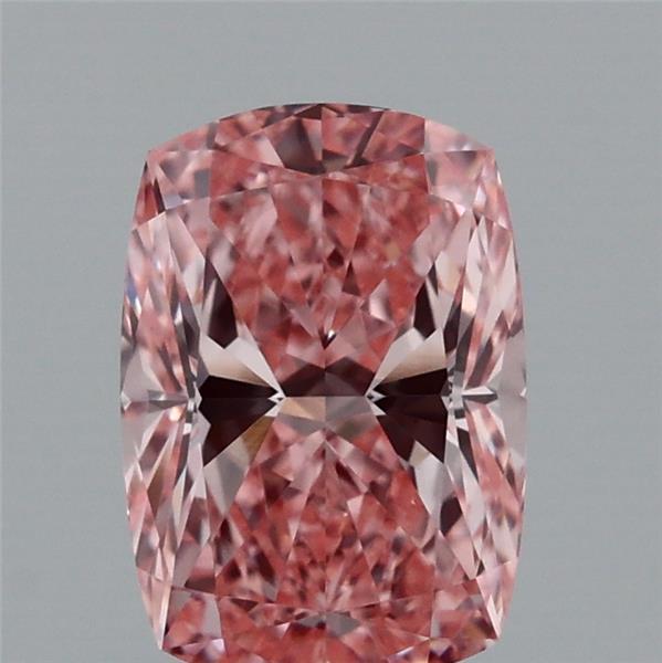 1.08ct Cushion FANCY VIVID PINK VVS2 Lab Created Diamond
