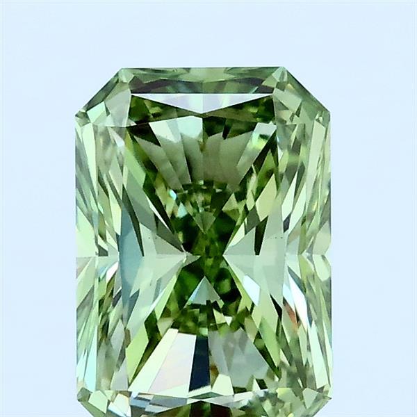 1.53ct Radiant FANCY VIVID GREEN VS1 Lab Created Diamond