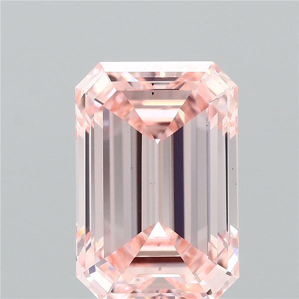 2.01ct Emerald FANCY INTENSE PINK VS1 Lab Created Diamond