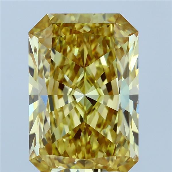 4.02ct Radiant FANCY INTENSE YELLOW VVS2 Lab Created Diamond