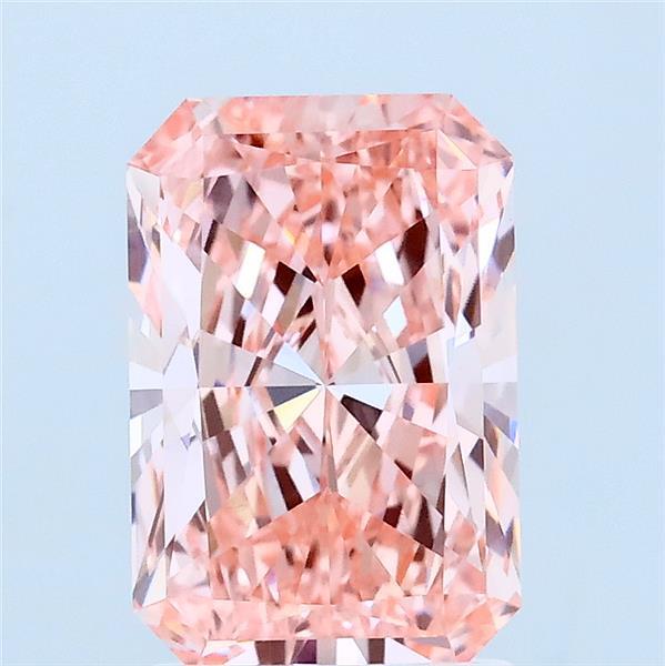 2.04ct Radiant FANCY VIVID PINK VVS2 Lab Created Diamond
