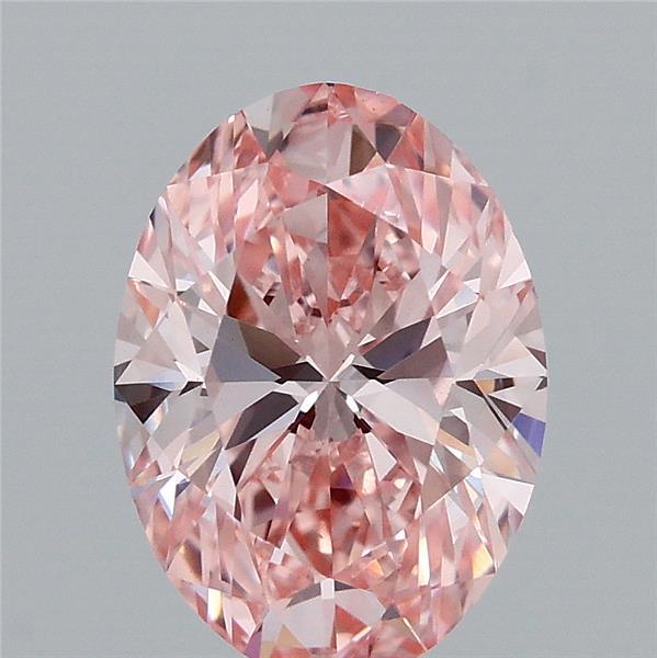 2.01ct Oval FANCY VIVID PINK VS1 Lab Created Diamond