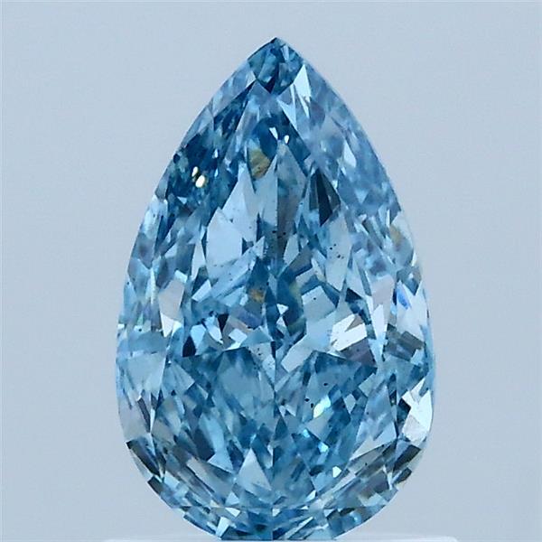 1.04ct Pear FANCY VIVID BLUE VS2 Lab Created Diamond