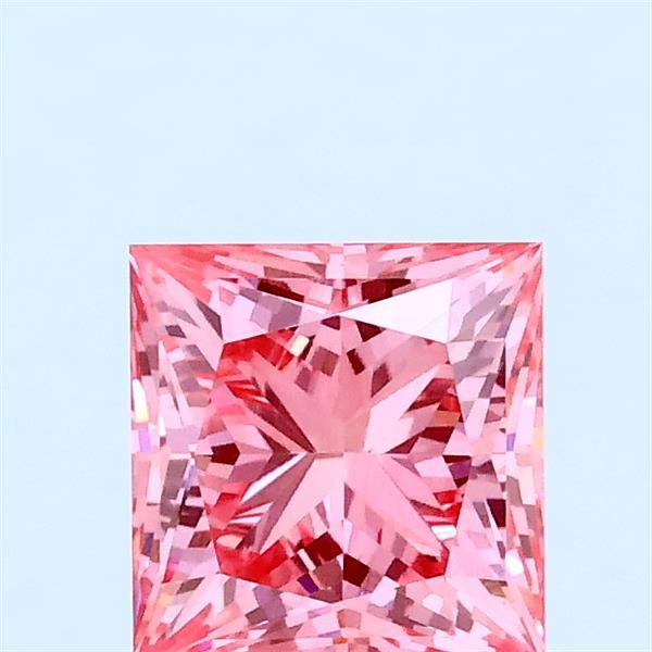 1.06ct Princess FANCY VIVID PINK VVS2 Lab Created Diamond