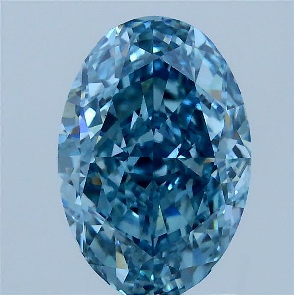 2.18ct Oval FANCY VIVID BLUE VS2 Lab Created Diamond