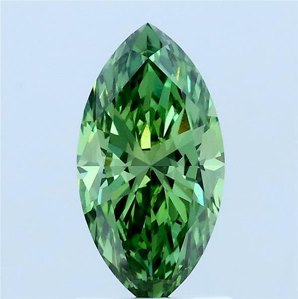 1ct Marquise FANCY VIVID GREEN VVS2 Lab Created Diamond