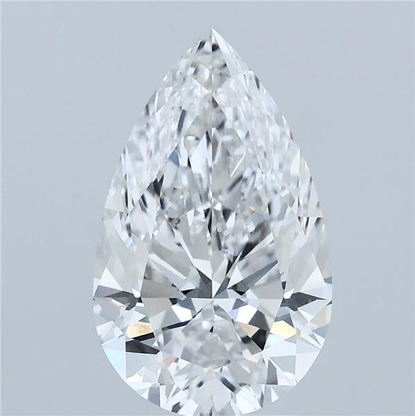3.02ct Pear E VVS2 Lab Created Diamond