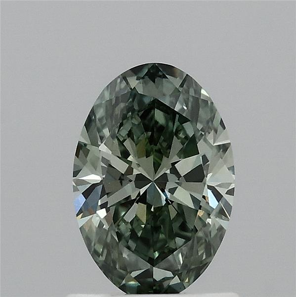 1ct Oval FANCY VIVID GREEN VS1 Lab Created Diamond