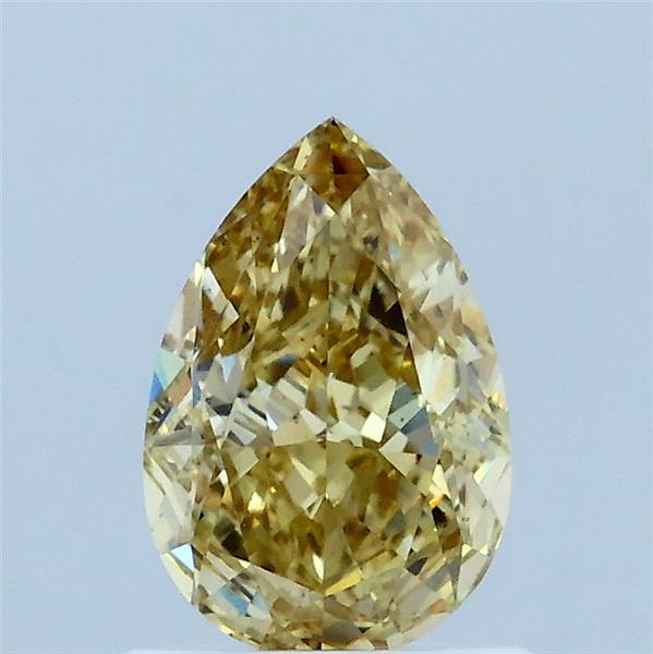 1.09ct Pear FANCY INTENSE YELLOW VS2 Lab Created Diamond
