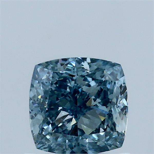 1.01ct Cushion FANCY VIVID GREENISH BLUE VS1 Lab Created Diamond