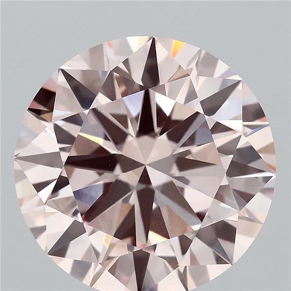 4.49ct Round FANCY PINK VVS2 Lab Created Diamond