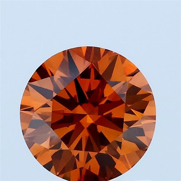 1ct Round FANCY VIVID ORANGE VVS2 Lab Created Diamond