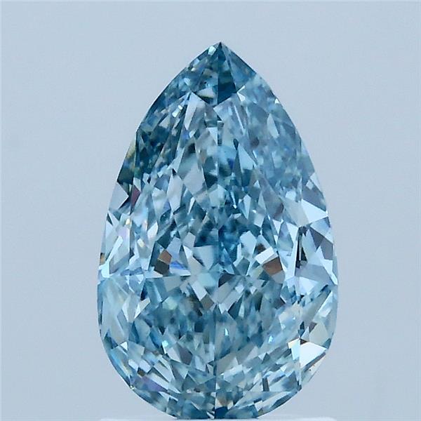 1.55ct Pear FANCY VIVID BLUE VS1 Lab Created Diamond