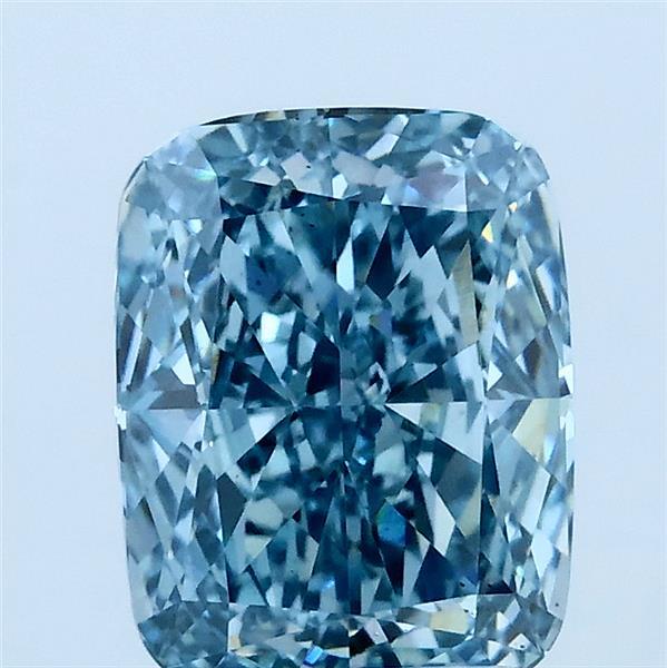 2.02ct Cushion FANCY VIVID GREENISH BLUE VS2 Lab Created Diamond