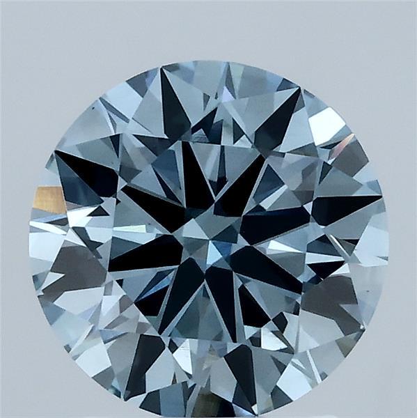 2.03ct Round FANCY VIVID BLUE VS1 Lab Created Diamond